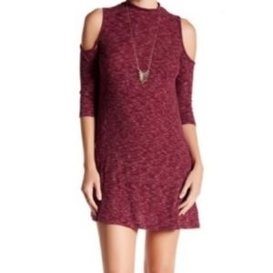 Want and Need | Cold Shoulder Ribbed Knit Dress